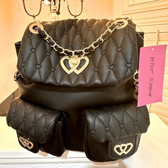 Betsey Johnson Handbags - Betsey Johnson Quilted Leather Backpack
